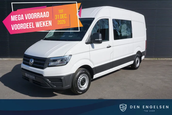 Volkswagen Crafter 35 140PK L3H3/L2H2 Dubbele cabine Facelift Apple Carplay LED Camera Cruise Parkeersensoren