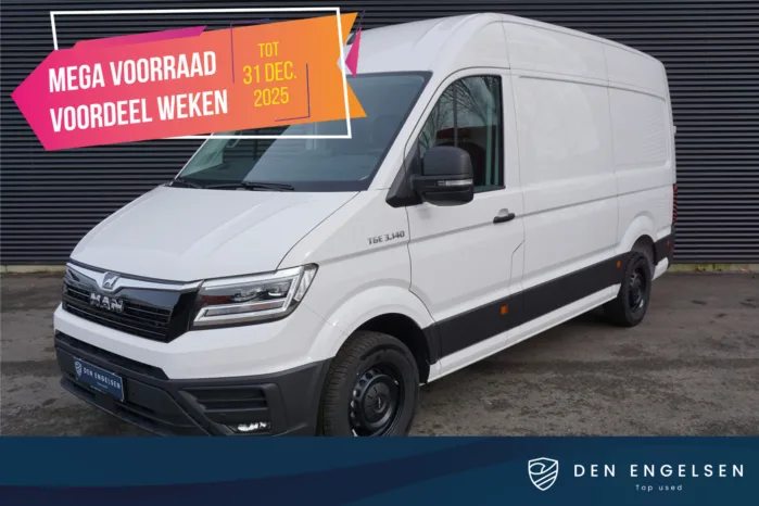 MAN TGE 3.140 MY25 | L3H3 | AUT | ACC | App-Connect | Camera | Navi | Stuur- en Stoelverwarming | Trekhaak